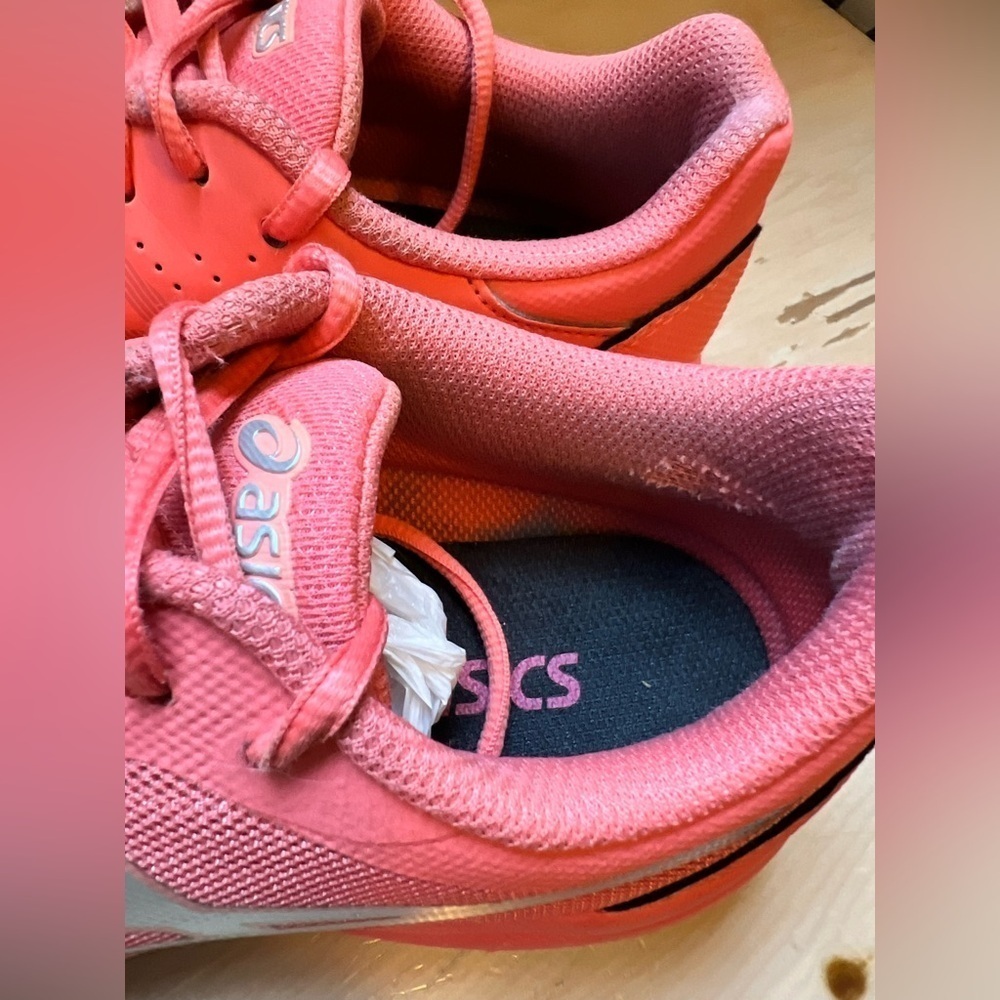 ASICS Womens Sneakers size 7.5 Gel Game tennis court shoes coral pink - Picture 4 of 9